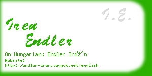 iren endler business card